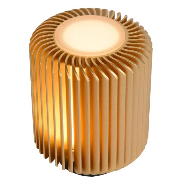 Lucide TURBIN - Table lamp - Ø 10,6 cm - LED - 1x5W 3000K - Matt Gold / Brass - detail 1
